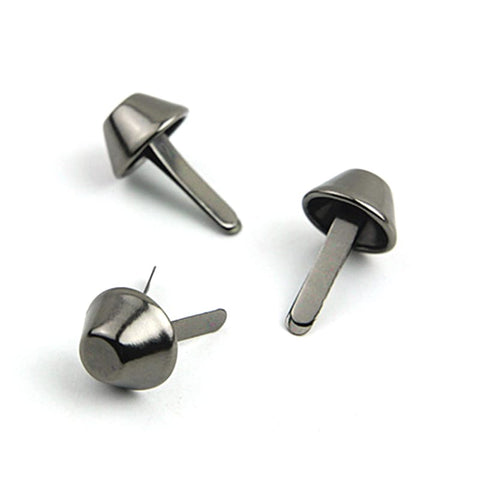 GUNMETAL Iron Purse Handbag Feet Cone Studs – Spike Nailheads, 12mM Iron Purse Handbag Feet Cone Studs – Spike Nailheads, 12mM