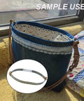 Iron Purse Internal Flex Frame with Loops, Rectangle, Antique Bronze Iron Purse Internal Flex Frame with Loops, Rectangle, Antique Bronze
