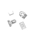 Iron Purse Push Lock Sets, Platinum Size: about 35x25mm Iron Purse Push Lock Sets, Platinum Size: about 35x25mm