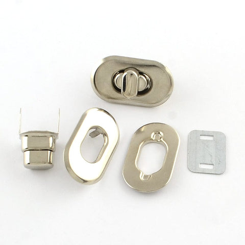 Iron Purse Twist Turn Lock Sets – Platinum Bag Hardware Closure for DIY Handbag, Clutch, Wallet Iron Purse Twist Turn Lock Sets – Platinum Bag Hardware Closure for DIY Handbag, Clutch, Wallet