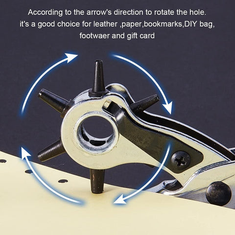 Iron Revolving Hole Punch Pliers for leather, rubber Iron Revolving Hole Punch Pliers for leather, rubber
