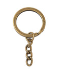 Iron Split Key Rings, with Chains, Antique Bronze Iron Split Key Rings, with Chains, Antique Bronze