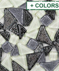 Irregular Transparent Glass Mosaic Tiles for Home Decor or DIY Crafts Irregular Transparent Glass Mosaic Tiles for Home Decor or DIY Crafts
