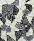 GRAY MIX Irregular Transparent Glass Mosaic Tiles for Home Decor or DIY Crafts Irregular Transparent Glass Mosaic Tiles for Home Decor or DIY Crafts