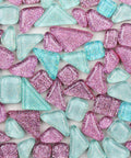 FLAMINGO MIX Irregular Transparent Glass Mosaic Tiles for Home Decor or DIY Crafts Irregular Transparent Glass Mosaic Tiles for Home Decor or DIY Crafts