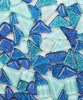 LIGHT BLUE MIX Irregular Transparent Glass Mosaic Tiles for Home Decor or DIY Crafts Irregular Transparent Glass Mosaic Tiles for Home Decor or DIY Crafts