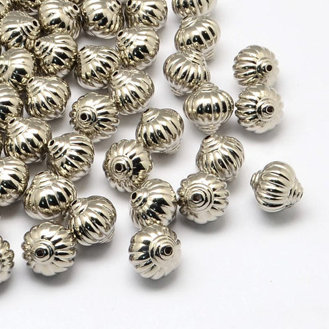 Lantern CCB Plastic Beads – Platinum Finish, Lightweight Jewelry Spacer Beads 13-14mm Lantern CCB Plastic Beads – Platinum Finish, Lightweight Jewelry Spacer Beads 13-14mm