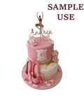 Laser Cut Cake Topper Ballerina Mirror Plexi Laser Cut Cake Topper Ballerina Mirror Plexi