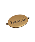Laser Engraved Personalised Ion Plated 304 Stainless Steel Tag, Golden, 30.5x18x1.2mm Laser Engraved Personalised Ion Plated 304 Stainless Steel Tag, Golden, 30.5x18x1.2mm