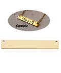 Laser Engraving - 304 Stainless Steel Link Name Tag with Heart , 8x39mm Laser Engraving - 304 Stainless Steel Link Name Tag with Heart , 8x39mm