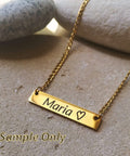 Laser Engraving - 304 Stainless Steel Link Name Tag with Heart , 8x39mm Laser Engraving - 304 Stainless Steel Link Name Tag with Heart , 8x39mm