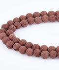 COCONUT BROWN (LB5863-02) (LB5863-X) Natural Lava Beads Strands, Dyed, 8~8.5mm (1 STR) Natural Lava Beads Strands, Dyed, Round, Cerise Size: about 8~8.5mm in diameter, hole: 1mm; about 47pcs/strand, 14.96"(38cm)