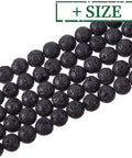 (LB8850-X) Synthetic Lava Rock Beads Strands, Dyed, Round, Black (1 STR) (LB8850-X) Synthetic Lava Rock Beads Strands, Dyed, Round, Black (1 STR)