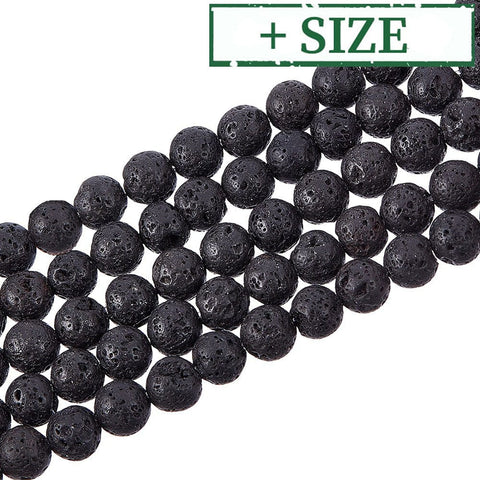 (LB8850-X) Synthetic Lava Rock Beads Strands, Dyed, Round, Black (1 STR) (LB8850-X) Synthetic Lava Rock Beads Strands, Dyed, Round, Black (1 STR)
