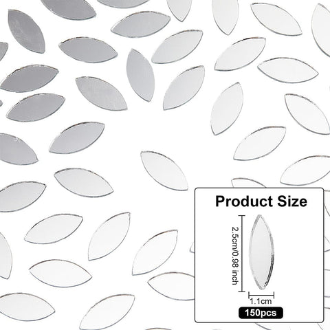 Leaf Shape Craft Mirrors Mosaic Tiles 11x25mm Petal Mosaic Tiles Mini Glass Crafts Leaf Shape Craft Mirrors Mosaic Tiles 11x25mm Petal Mosaic Tiles Mini Glass Crafts