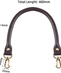 Leather Bag Handles, with Alloy Clasps, Coconut Brown Leather Bag Handles, with Alloy Clasps, Coconut Brown