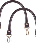 Leather Bag Handles, with Alloy Clasps, Coconut Brown Leather Bag Handles, with Alloy Clasps, Coconut Brown