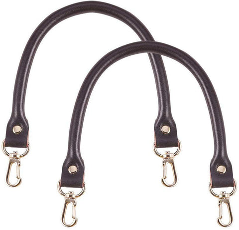 Leather Bag Handles, with Alloy Clasps, Coconut Brown Leather Bag Handles, with Alloy Clasps, Coconut Brown
