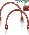 Leather Bag Handles, with Alloy Clasps, Coconut Brown Leather Bag Handles, with Alloy Clasps, Coconut Brown