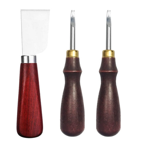 Leather Crafting Tools Set, with Leather Skiving Knife & Edge Beveler Leather Crafting Tools Set, with Leather Skiving Knife & Edge Beveler