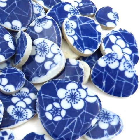 CHINA FLOWER Loose Pebble-Shaped Ceramic Mosaic Tiles – 125g Pebble Ceramic Mosaic Tiles 125g | Indoor & Outdoor Mosaic Supplies