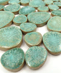 SACRED JADE Loose Pebble-Shaped Ceramic Mosaic Tiles – 125g Pebble Ceramic Mosaic Tiles 125g | Indoor & Outdoor Mosaic Supplies