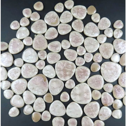 GENTILITY Loose Pebble-Shaped Ceramic Mosaic Tiles – 125g Pebble Ceramic Mosaic Tiles 125g | Indoor & Outdoor Mosaic Supplies