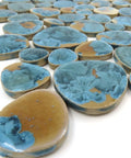 MORRIS BLUE Loose Pebble-Shaped Ceramic Mosaic Tiles – 125g Pebble Ceramic Mosaic Tiles 125g | Indoor & Outdoor Mosaic Supplies