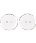 Lucid Round 2-hole Shirt Button, Resin Button, Clear Lucid Round 2-hole Shirt Button, Resin Button, Clear