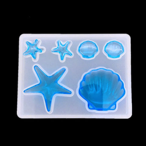 Marine Organism Silicone Resin Casting Mold for UV & Epoxy Resin Jewelry Making – White, 85x61mm Marine Organism Silicone Resin Casting Mold for UV & Epoxy Resin Jewelry Making – White, 85x61mm