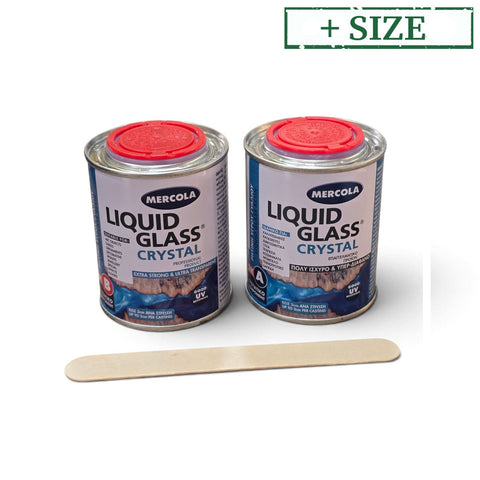 Mercola Liquid Glass Crystal – Clear Two-Part Epoxy Casting Resin Mercola Liquid Glass Crystal Epoxy Resin | BalzarCrafts