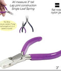Mini Chain Nose Nylon Jaw Plier, 90mm Beadsmith Mini Double Nylon Jaw Flatnose Plier with Spring