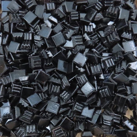 JET BLACK Mini Glass Mosaic Tiles 10x10mm – 200g Mini Glass Mosaic Tiles 10x10mm | Premium Mosaic Supplies Cyprus