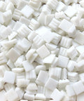 FLAT WHITE Mini Glass Mosaic Tiles 10x10mm – 200g Mini Glass Mosaic Tiles 10x10mm | Premium Mosaic Supplies Cyprus