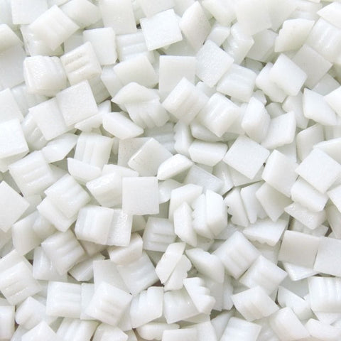 TRANS WHITE Mini Glass Mosaic Tiles 10x10mm – 200g Mini Glass Mosaic Tiles 10x10mm | Premium Mosaic Supplies Cyprus