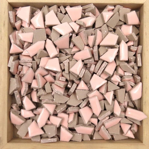 SWEET PINK Mini Jigsaw Ceramic Mosaic Tiles – 100g Pack Mini Jigsaw Ceramic Mosaic Tiles – 100g Pack | BalzarCrafts