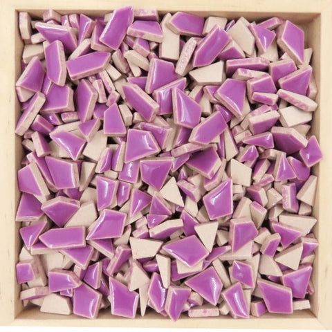 PRETTY PURPLE Mini Jigsaw Ceramic Mosaic Tiles – 100g Pack Mini Jigsaw Ceramic Mosaic Tiles – 100g Pack | BalzarCrafts