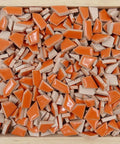 POPSICLE ORANGE Mini Jigsaw Ceramic Mosaic Tiles – 100g Pack Mini Jigsaw Ceramic Mosaic Tiles – 100g Pack | BalzarCrafts