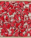 POPPY RED Mini Jigsaw Ceramic Mosaic Tiles – 100g Pack Mini Jigsaw Ceramic Mosaic Tiles – 100g Pack | BalzarCrafts