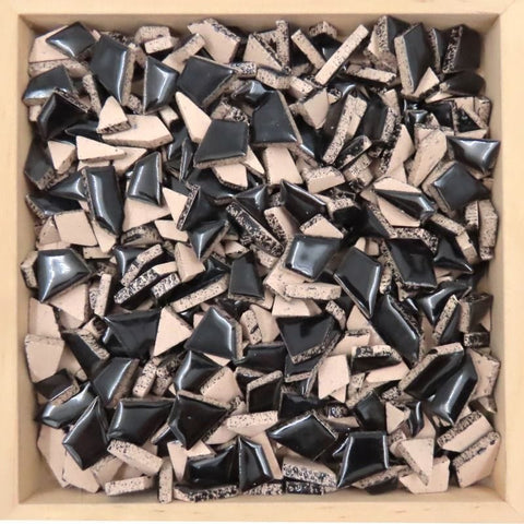 BLACK Mini Jigsaw Ceramic Mosaic Tiles – 100g Pack Mini Jigsaw Ceramic Mosaic Tiles – 100g Pack | BalzarCrafts