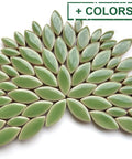 Mini Petals High-Gloss Ceramic Mosaic Tiles – Mixed Sizes, 125g Mini Petals Ceramic Mosaic Tiles Mixed Sizes 125g