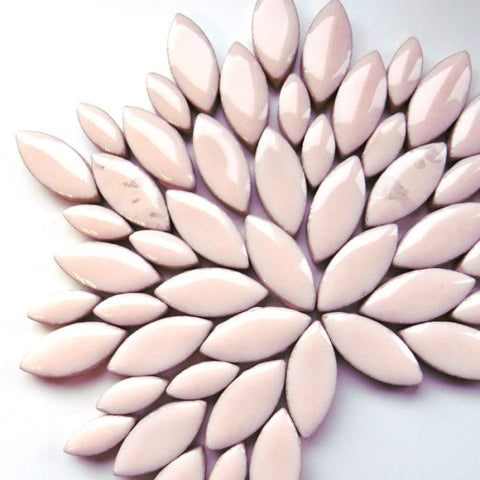SWEET PINK Mini Petals High-Gloss Ceramic Mosaic Tiles – Mixed Sizes, 125g Mini Petals Ceramic Mosaic Tiles Mixed Sizes 125g
