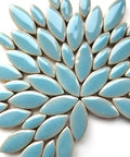 AZURE Mini Petals High-Gloss Ceramic Mosaic Tiles – Mixed Sizes, 125g Mini Petals Ceramic Mosaic Tiles Mixed Sizes 125g
