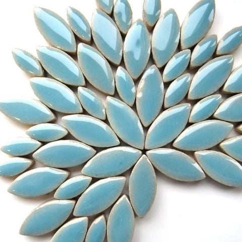 AZURE Mini Petals High-Gloss Ceramic Mosaic Tiles – Mixed Sizes, 125g Mini Petals Ceramic Mosaic Tiles Mixed Sizes 125g