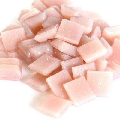 PINK BLUSH Mini Vitreous Glass Mosaic Tiles 10x10mm – Silky Grey Grey Mini Vitreous Glass Mosaic Tiles 10x10mm | BalzarCrafts