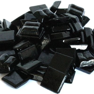 BLACK Mini Vitreous Glass Mosaic Tiles 10x10mm – Silky Grey Grey Mini Vitreous Glass Mosaic Tiles 10x10mm | BalzarCrafts