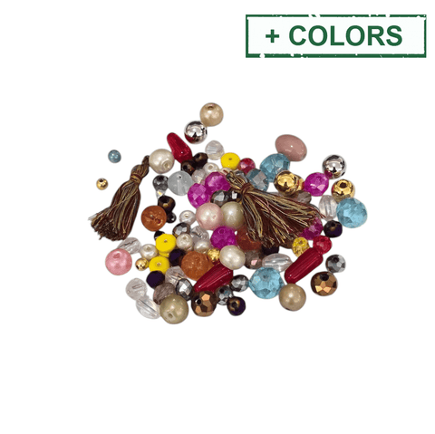 Mixed Pack of 2 Tassels and Glass & Acrylic Beads Mixed pack of 2 Tassels and Glass & Acrylic beads - DIY supplies