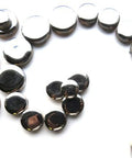 SILVER Mixed-Size Glazed Ceramic Circle Mosaic Tiles Mixed-Size Glazed Ceramic Circle Mosaic Tiles