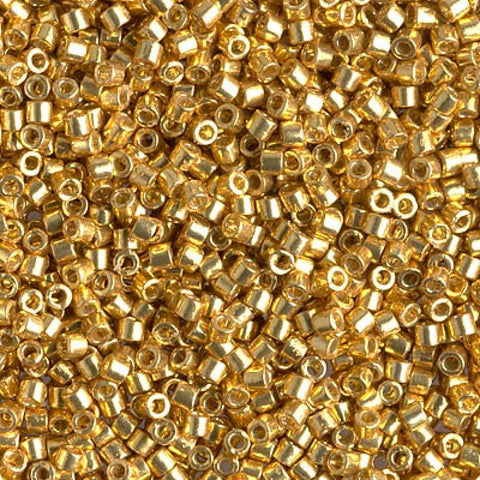 Miyuki Delica 10/0 Duracoat Galvanized Gold DBM1832 Miyuki Delica 10/0 Seed Beads – Duracoat Galvanized Gold (DBM1832) | Japanese Cylinder Beads