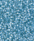 Miyuki Delica 10/0 Silver Lined Lt. Aqua Alabaster Dyed (10g/50g) DBM0628 DELICA 10/0 SILVER LINED LT.AQUA ALABASTER DYED